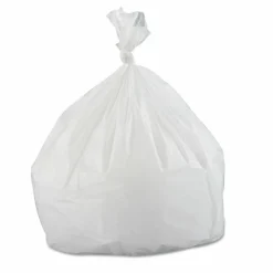 Inteplast Group Low-Density Commercial Can Liners, 33 gal, 0.8 mil, 33" x 39", White, Interleaved Roll, 25 Bags/Roll, 6 Rolls/Carton