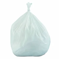 Inteplast Group Low-Density Commercial Can Liners, 30 gal, 0.7 mil, 30" x 36", White, Interleaved Roll, 25 Bags/Roll, 8 Rolls/Carton