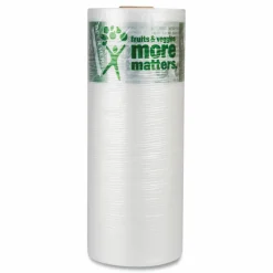 Inteplast Group Produce Bags, Fruits and Veggies - More Matters Labeling, 0.35 mil, 12" x 20", Clear, 875 Bags/Roll, 4 Rolls/Carton