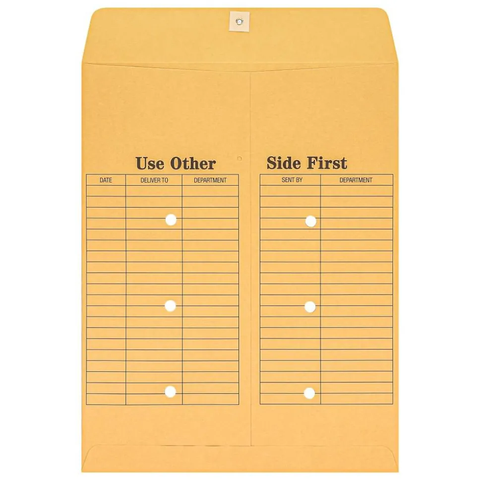 Interdepartment Envelopes, 10" x 13", Brown Kraft, Box Of 100
