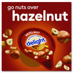 International Delight Flavored Liquid Non-Dairy Coffee Creamer, Hazelnut, 0.44 oz Mini Cups, 48/Box