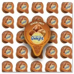 International Delight Flavored Liquid Non-Dairy Coffee Creamer, Hazelnut, 0.44 oz Mini Cups, 48/Box