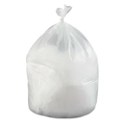 Interplast Group High Density Commercial Can Liner Value Pack, 0.75 mil, 60 gal, 19 mic, 38" x 58", Clear, Interleaved Roll, 25 Bags/Roll, 6 Rolls/CT