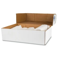 Interplast Group High Density Commercial Can Liner Value Pack, 60 gal, 0.55 mil, 14 mic, 38" x 58", Clear, Interleaved Roll, 25 Bags/Roll, 8 Rolls/CT
