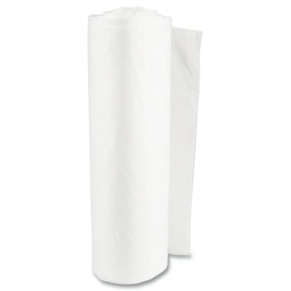Interplast Group High Density Commercial Can Liner Value Pack, 60 gal, 0.55 mil, 14 mic, 38" x 58", Clear, Interleaved Roll, 25 Bags/Roll, 8 Rolls/CT
