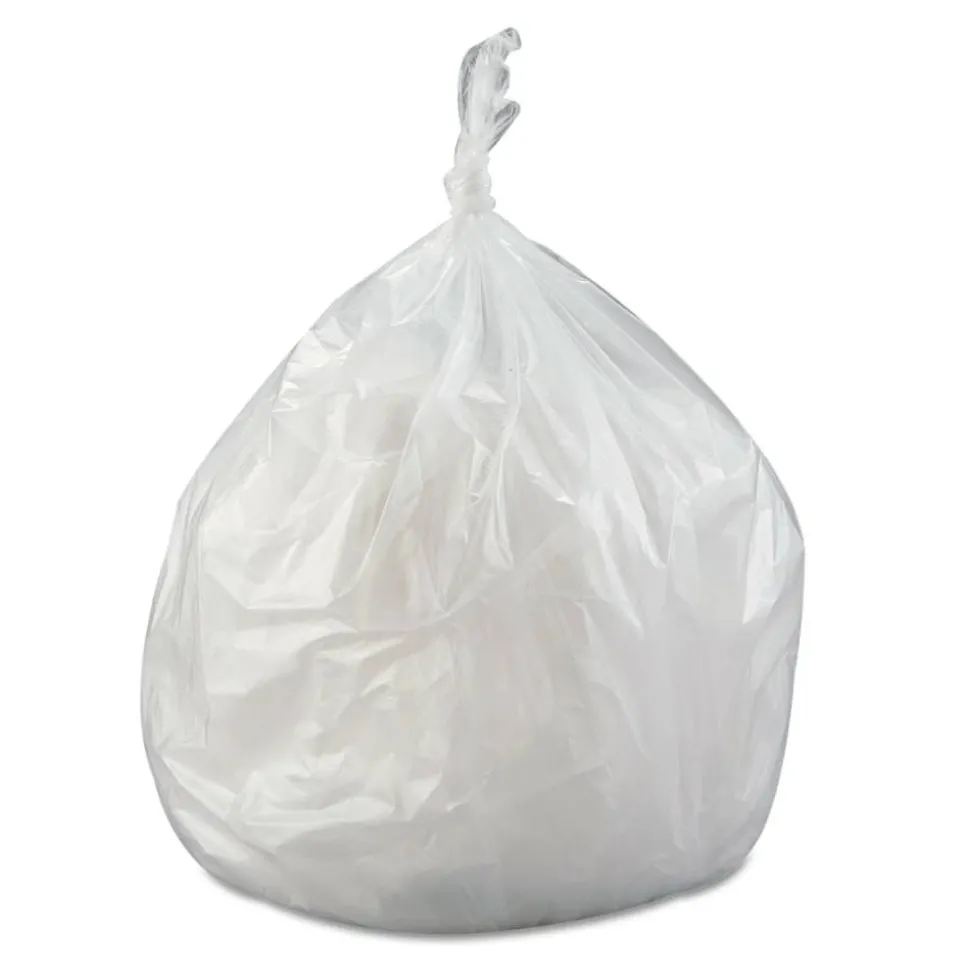 Interplast Group High Density Commercial Can Liner Value Pack, 45 gal, 0.47 mil, 12 mic, 40" x 46", Clear, Interleaved Roll, 25 Bags/Roll, 10 Rolls/CT