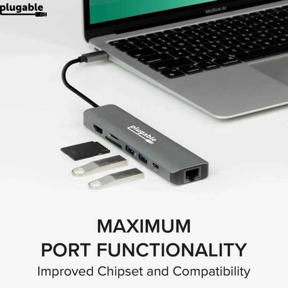 7-in-1 USB C Hub Multiport Adapter with Ethernet