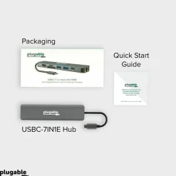 7-in-1 USB C Hub Multiport Adapter with Ethernet