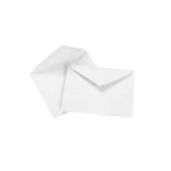 Invitation Envelopes, A2, 4-3/8" x 5-3/4", Gummed Seal, White, Box Of 100