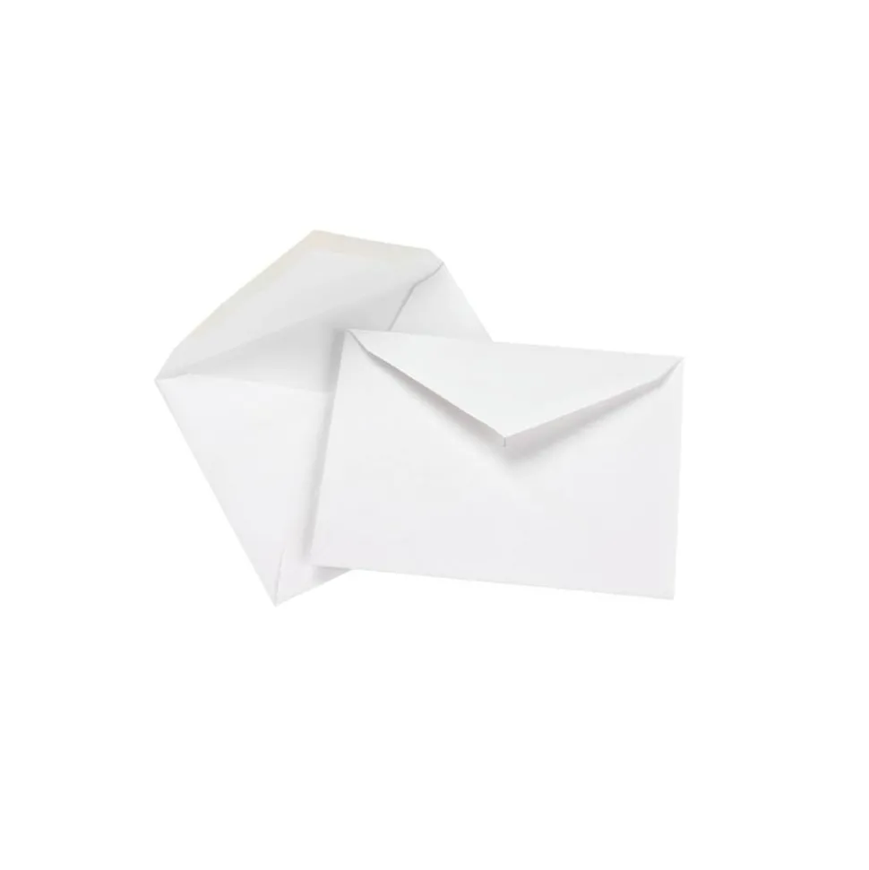 Invitation Envelopes, A2, 4-3/8" x 5-3/4", Gummed Seal, White, Box Of 100