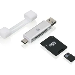 IOGEAR USB-C Duo Mobile Device Card Reader/Writer