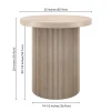Isa 22" Wide Round Side Table in Alder White