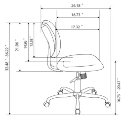 Jancy Mesh Low-Back Task Office Chair, Black/Chrome, BIFMA Compliant