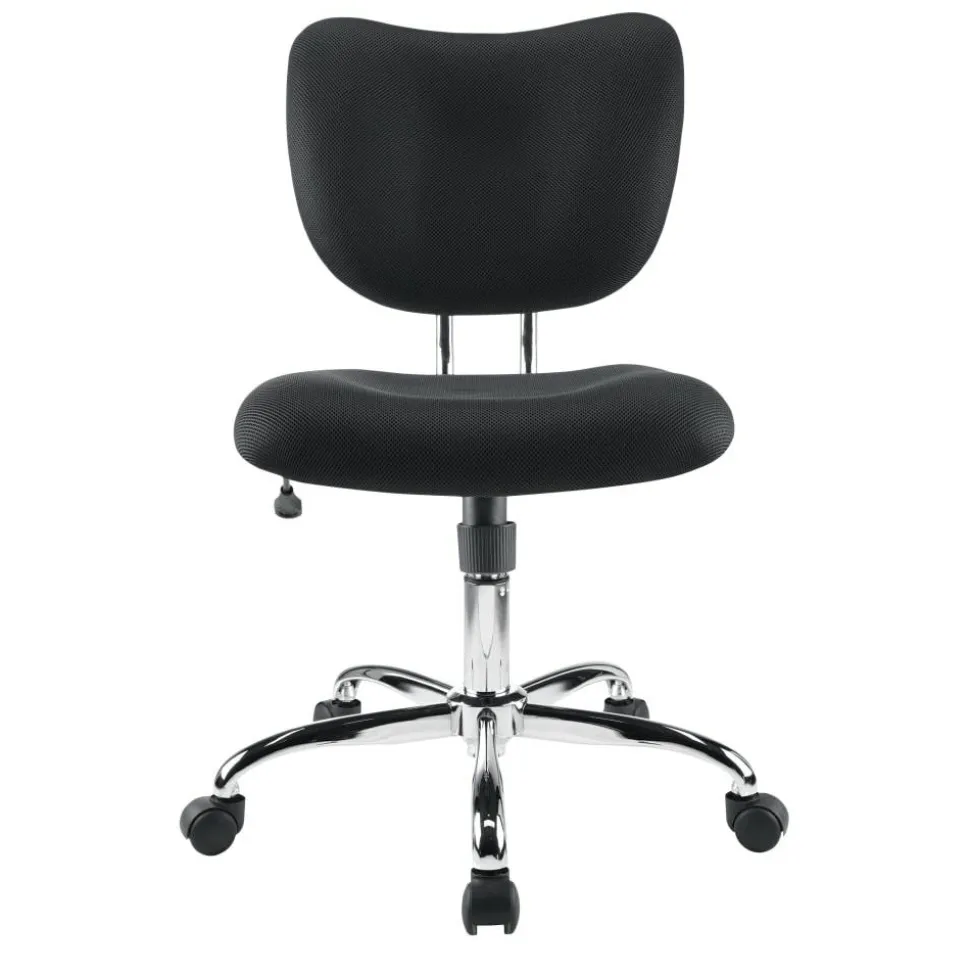 Jancy Mesh Low-Back Task Office Chair, Black/Chrome, BIFMA Compliant