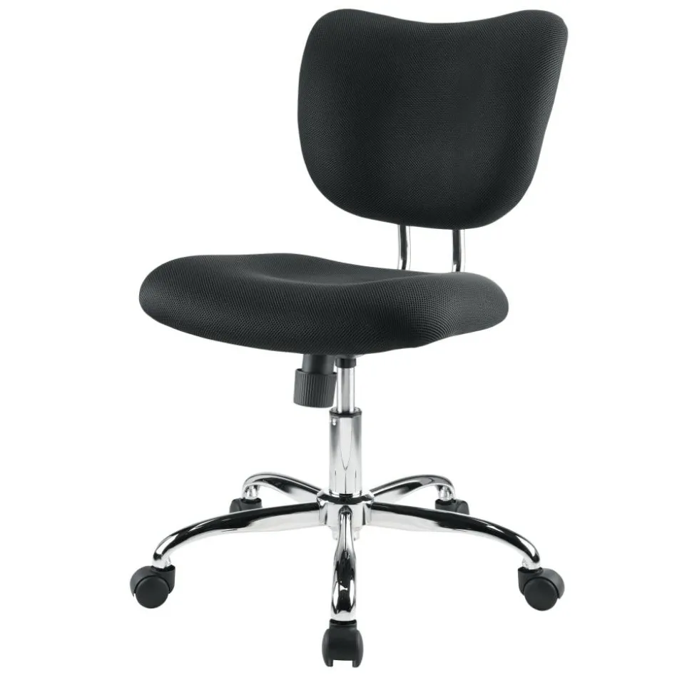 Jancy Mesh Low-Back Task Office Chair, Black/Chrome, BIFMA Compliant