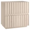 Jaylen 24" Wide Rectangular Fluted Nightstand in Alder White