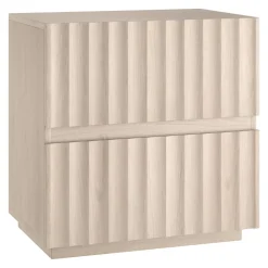 Jaylen 24" Wide Rectangular Fluted Nightstand in Alder White