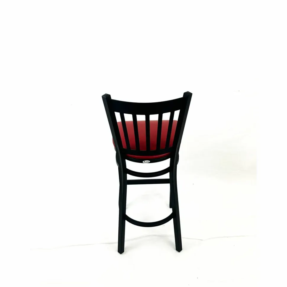 JMC Furniture Cobra Series Barstool, Supports Up to 300 lb, 28.5" Seat Height, Burgundy Seat, Black Back, Black Base