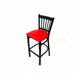 JMC Furniture Cobra Series Barstool, Supports Up to 300 lb, 28.5" Seat Height, Red Seat, Black Back, Black Base