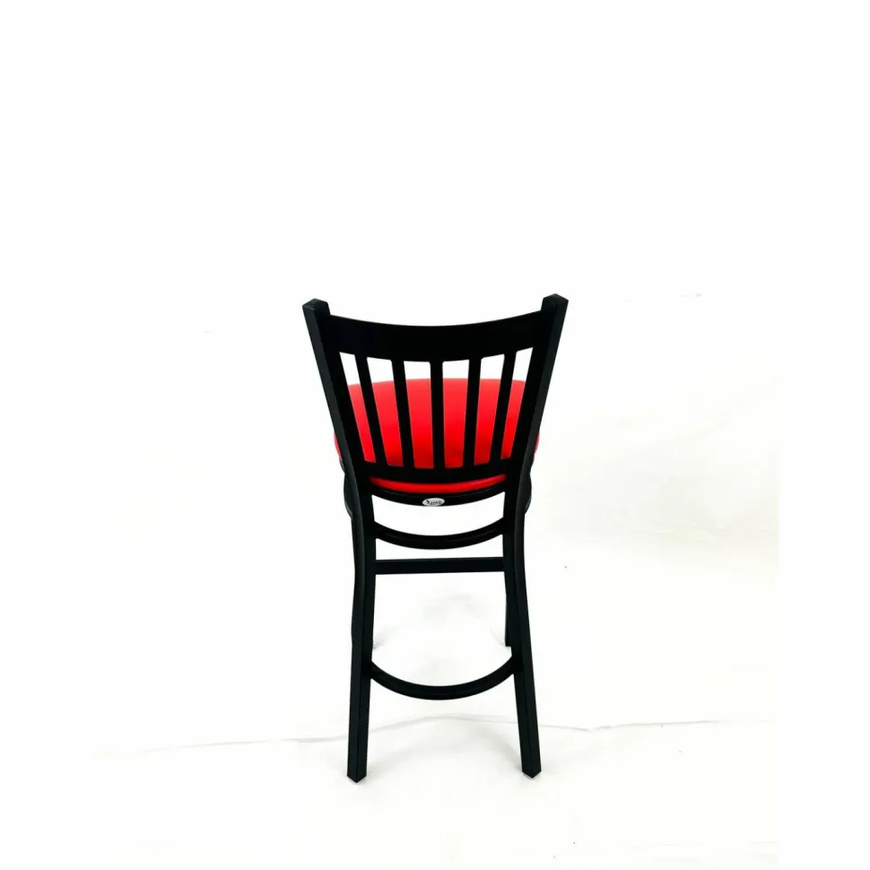 JMC Furniture Cobra Series Barstool, Supports Up to 300 lb, 28.5" Seat Height, Red Seat, Black Back, Black Base