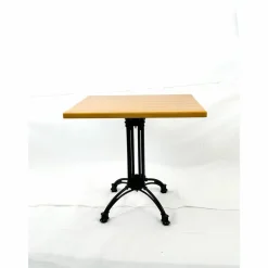 JMC Furniture Solid Wood Tables, Cast Aluminum Base, Square, 36w x 36d x 29.75h, Natural