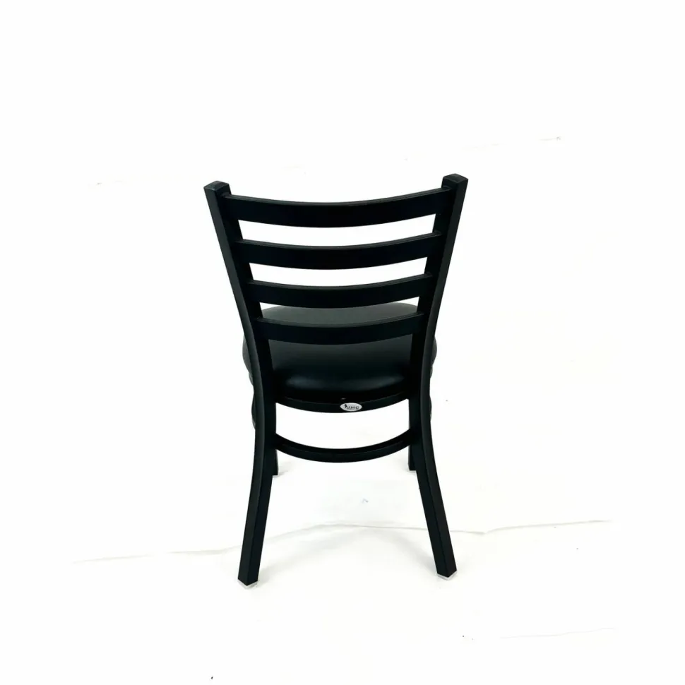 JMC Furniture White Horse Series Side Chairs, Supports Up to 300 lb, 18" Seat Height, Black Seat, Black Back, Black Base