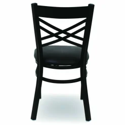 JMC Furniture X Series Chair, Supports Up to 300 lb, 18" Seat Height, Black Seat, Black Back, Black Base