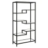 Johann 68" Tall Rectangular Bookcase in Blackened Bronze