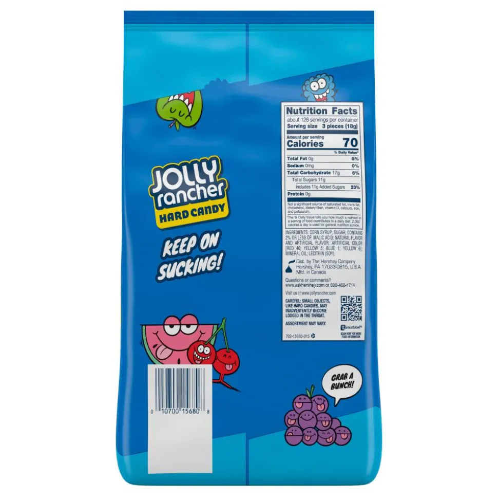 Jolly Rancher Assorted Hard Candy, Assorted Flavors, 5-Lb Bag