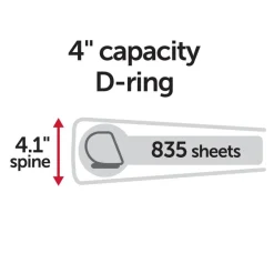 Just Basics Basic View 3-Ring Binder, 4