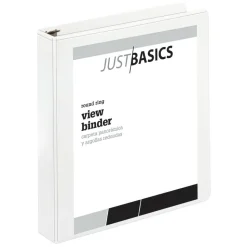 Just Basics Basic View 3-Ring Binder, 1 1/2