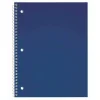 Just Basics Poly Spiral Notebook, 8" x 10-1/2", 1 Subject, Wide Ruled, 70 Sheets, Blue