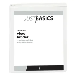 Just Basics Basic View 3-Ring Binder, 1/2