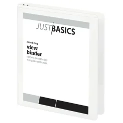 Just Basics Basic View 3-Ring Binder, 1/2