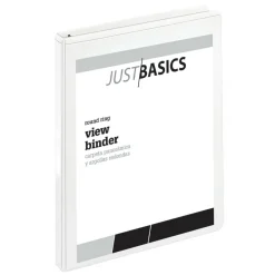 Just Basics Basic View 3-Ring Binder, 1/2