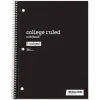 Just Basics Wirebound Notebook, 8" x 10-1/2", College Ruled, 70 Sheets, Assorted Colors, Pack Of 6