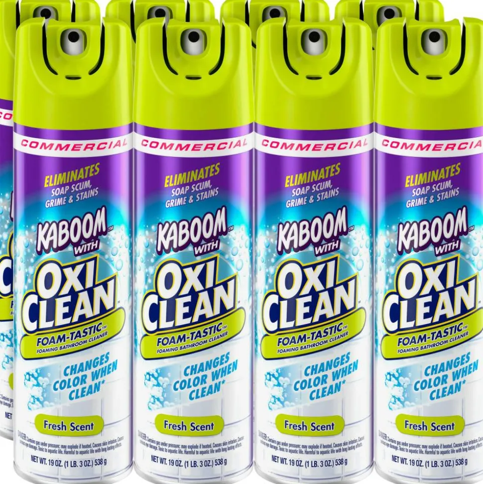 Kaboom Foam-Tastic Bathroom Cleaner - For Multi Surface - Ready-To-Use - 19 oz (1.19 lb) - Fresh Scent - Clear - 8/Carton - 5703700071CT