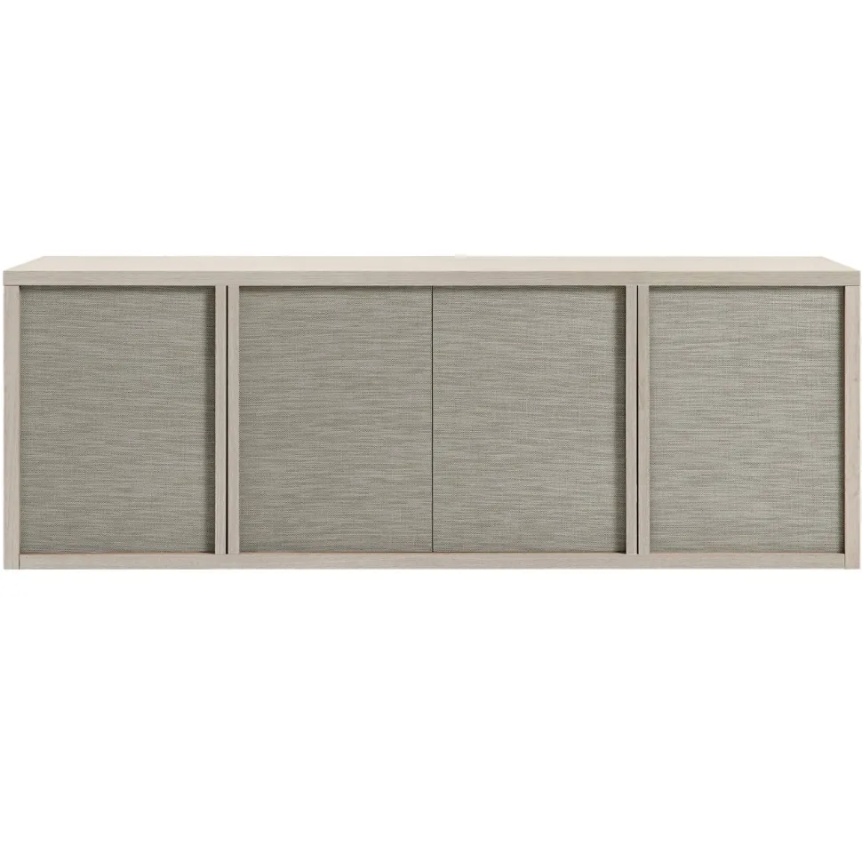 Kai Rectangular TV Stand for TV's up to 75" in Alder White