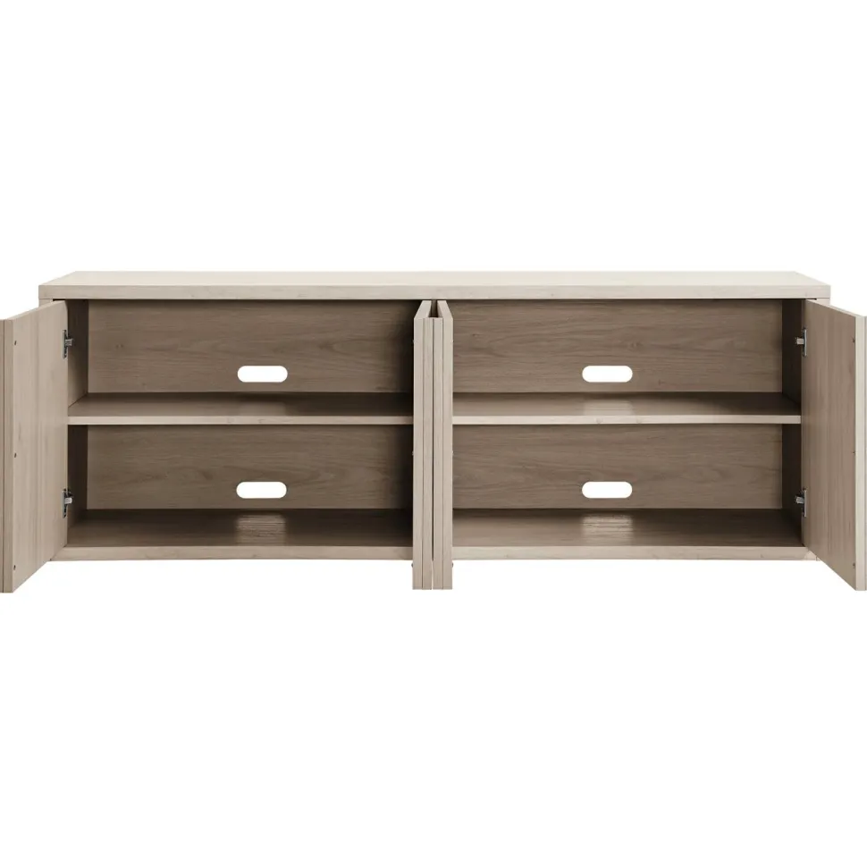 Kai Rectangular TV Stand for TV's up to 75" in Alder White