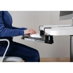 Kantek Desk Clamp Five-Position Tilting Keyboard Tray, 26.8