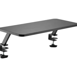 Kantek Desktop Shelf/Monitor Stand - 40 lb Load Capacity - 5.10" Hx25.60" Wx10.20" D - Desk - Black - For Monitor, Supplies, File - Sturdy - DS910