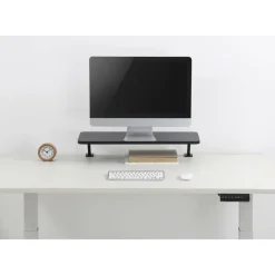 Kantek Desktop Shelf/Monitor Stand - 40 lb Load Capacity - 5.10" Hx25.60" Wx10.20" D - Desk - Black - For Monitor, Supplies, File - Sturdy - DS910
