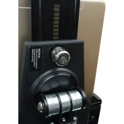 Kantek Floor Mount Tablet Kiosk Stand - Up to 10.10" Screen Support - 46.50" x 17.40"- Floor - Steel - Black, Silver, Aluminum - Locking System