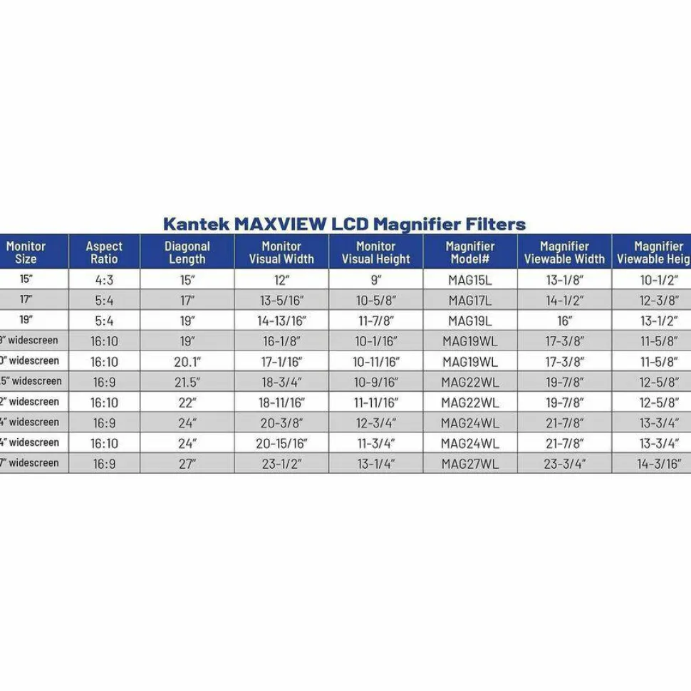 Kantek LCD Monitor Magnifier Filter for 27" Widescreen Flat Panel Monitor