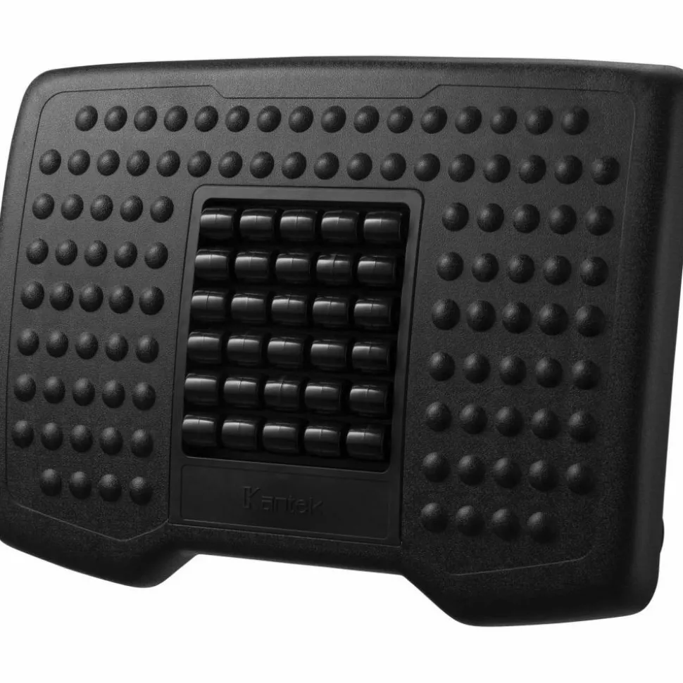 Kantek Premium Ergonomic Footrest, 4"H x 18"W x 13"D, Black