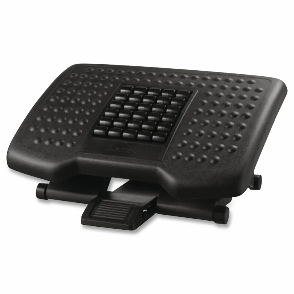 Kantek Premium Ergonomic Footrest, 4"H x 18"W x 13"D, Black