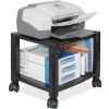 Kantek 2-Shelf Mobile Printer/Fax Stand, 11 7/8"-14 1/8"H x 17"W x 13 1/4"D, Black