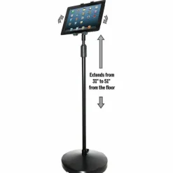 Kantek Tablet Floor Stand - Floor Stand - Black