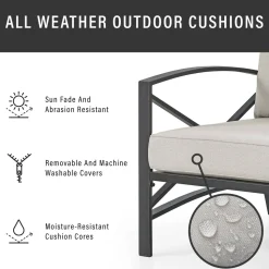 Kaplan Outdoor Metal Sofa