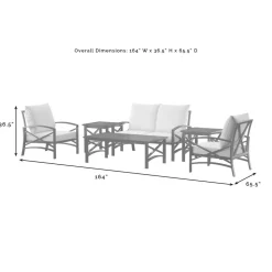 Kaplan 6Pc Outdoor Metal Conversation Set